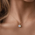 Cancer Birthstone Necklace, Reversible