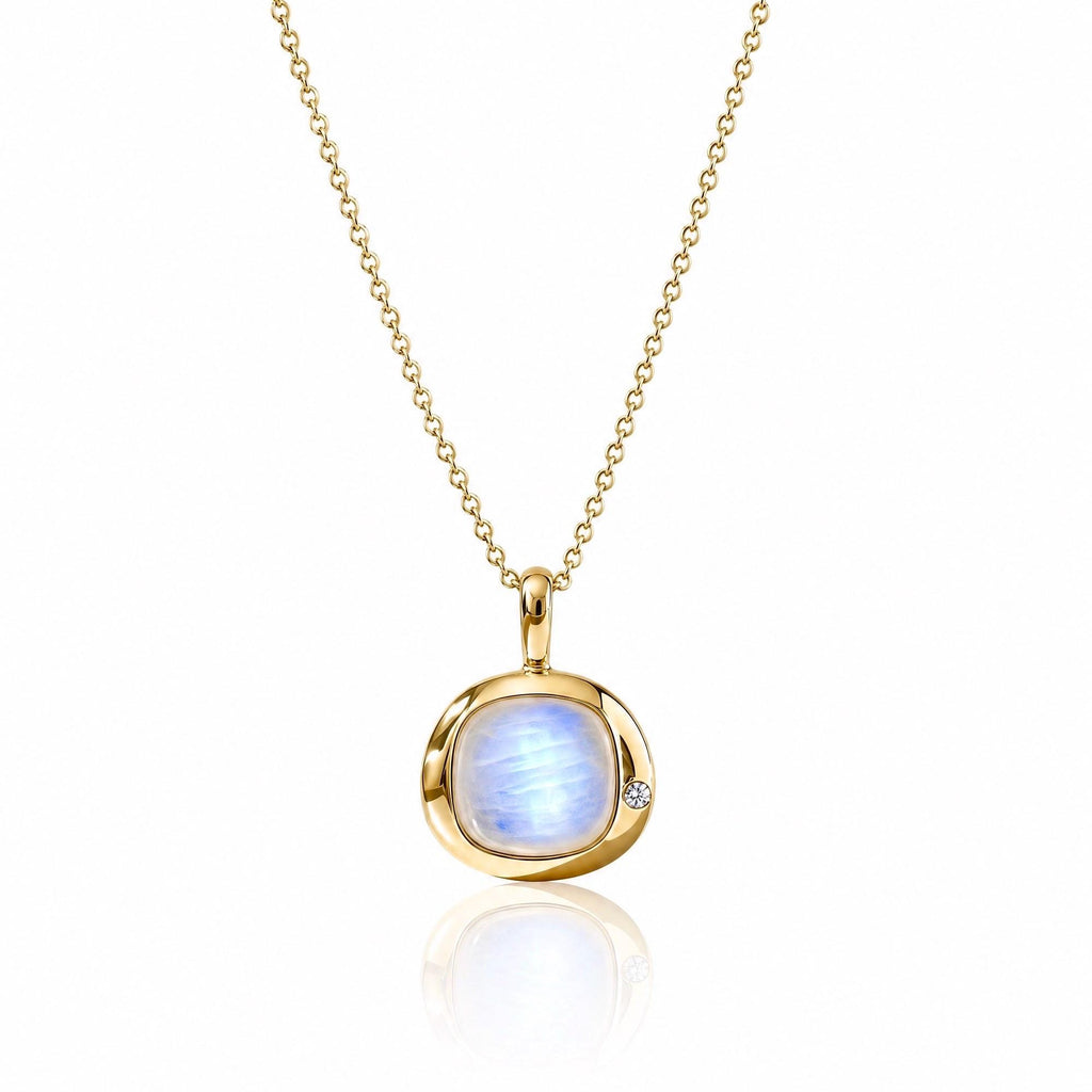 Cancer Birthstone Necklace, Reversible