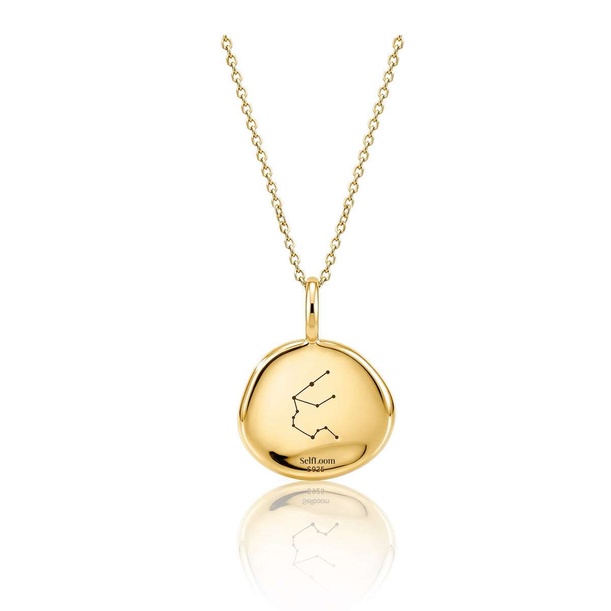 Aquarius Birthstone Necklace, Reversible