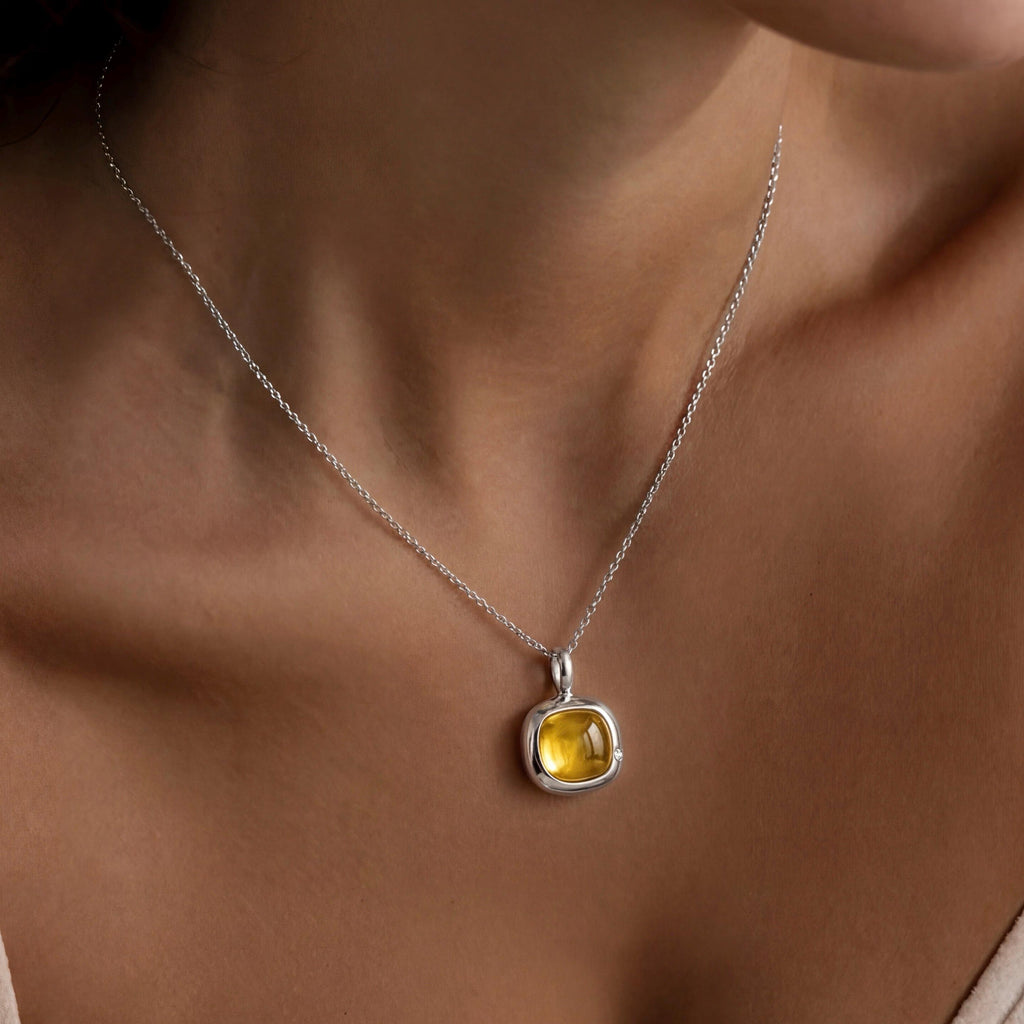 Gemini Birthstone Necklace, Reversible