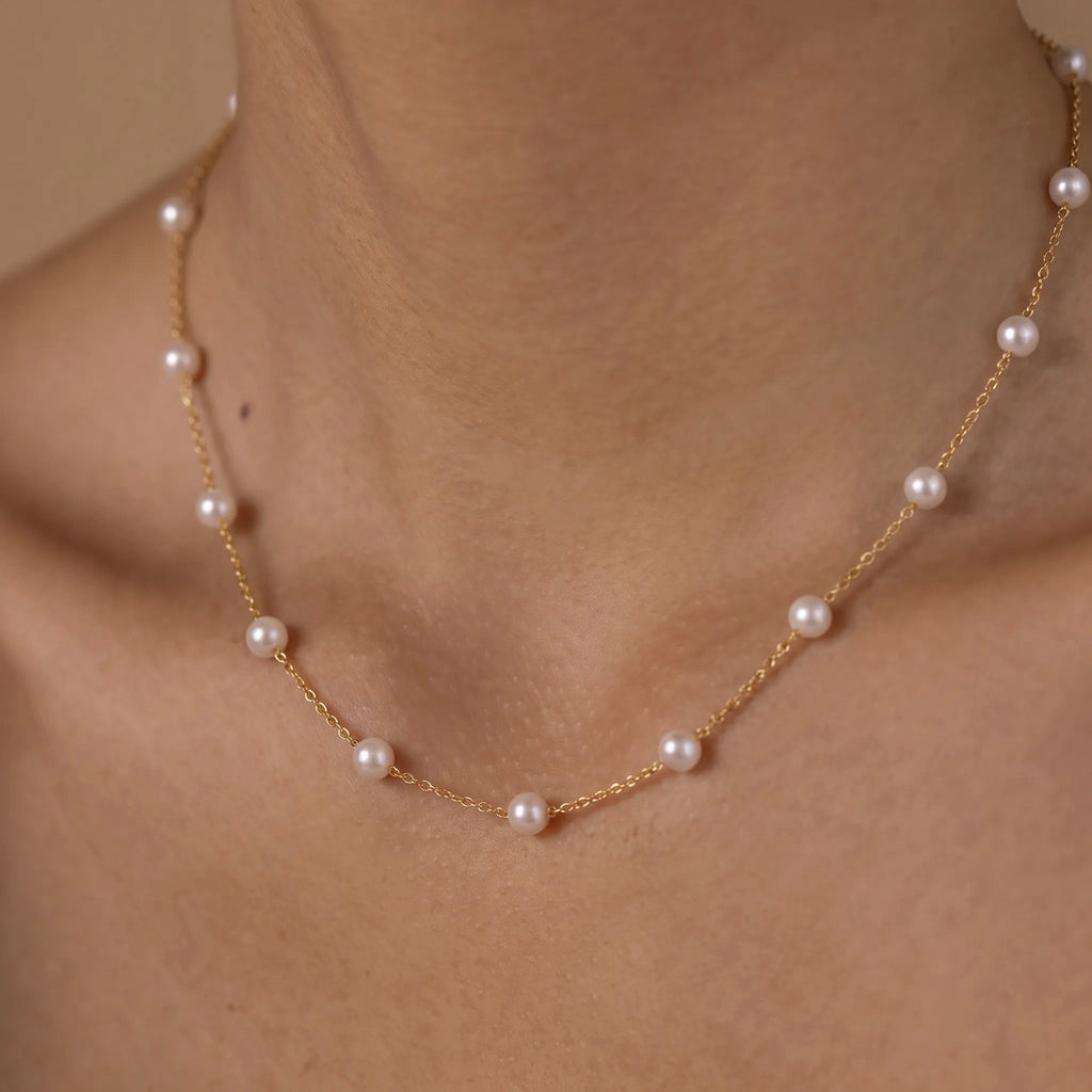 Pearl Station Necklace