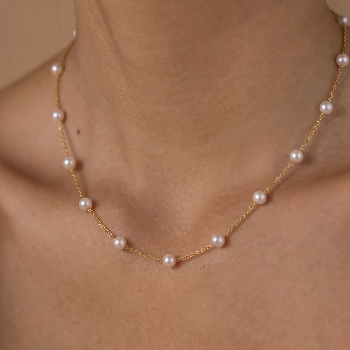 Pearl Station Necklace