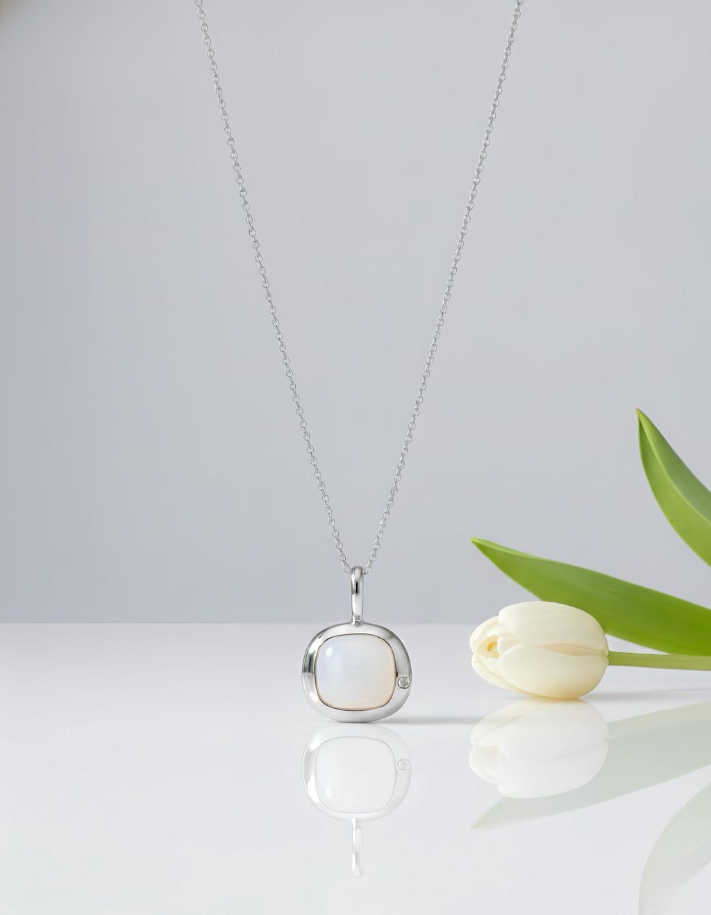 Aquarius Birthstone Necklace, Reversible