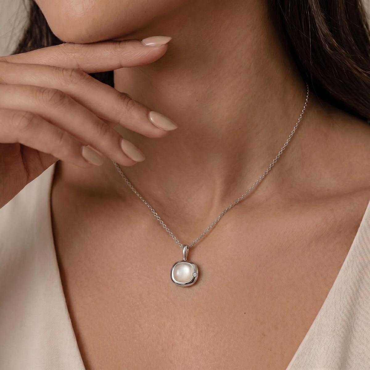 Aquarius Birthstone Necklace, Reversible