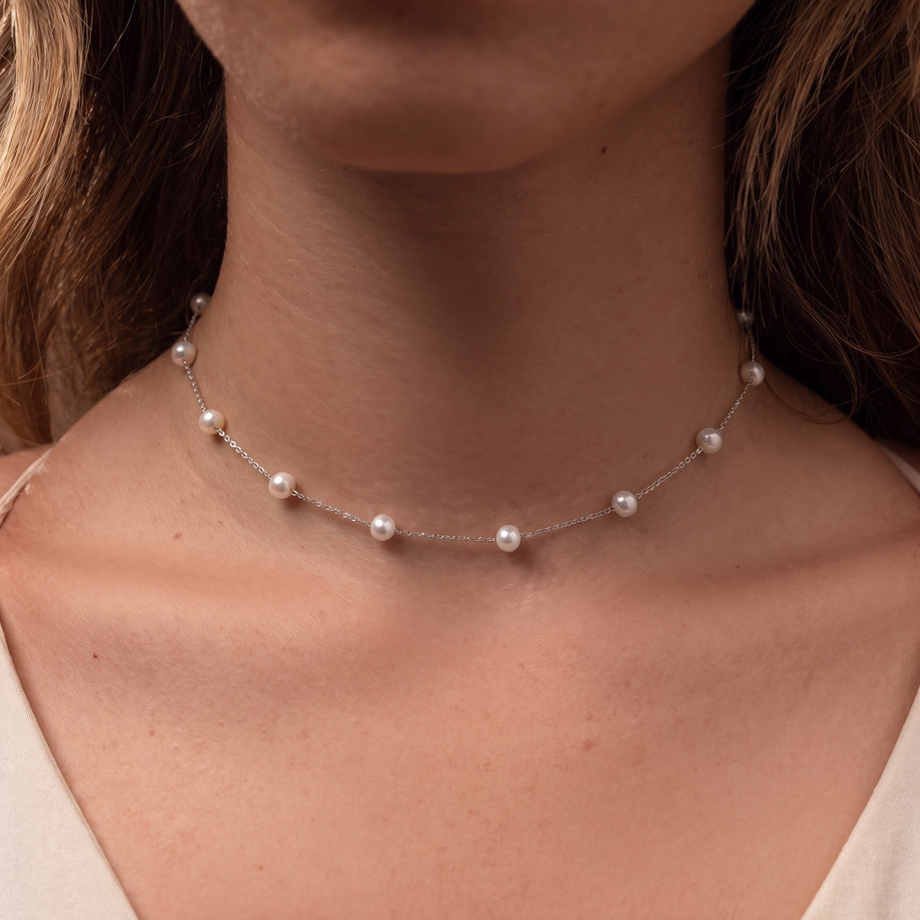 Pearl Station Necklace
