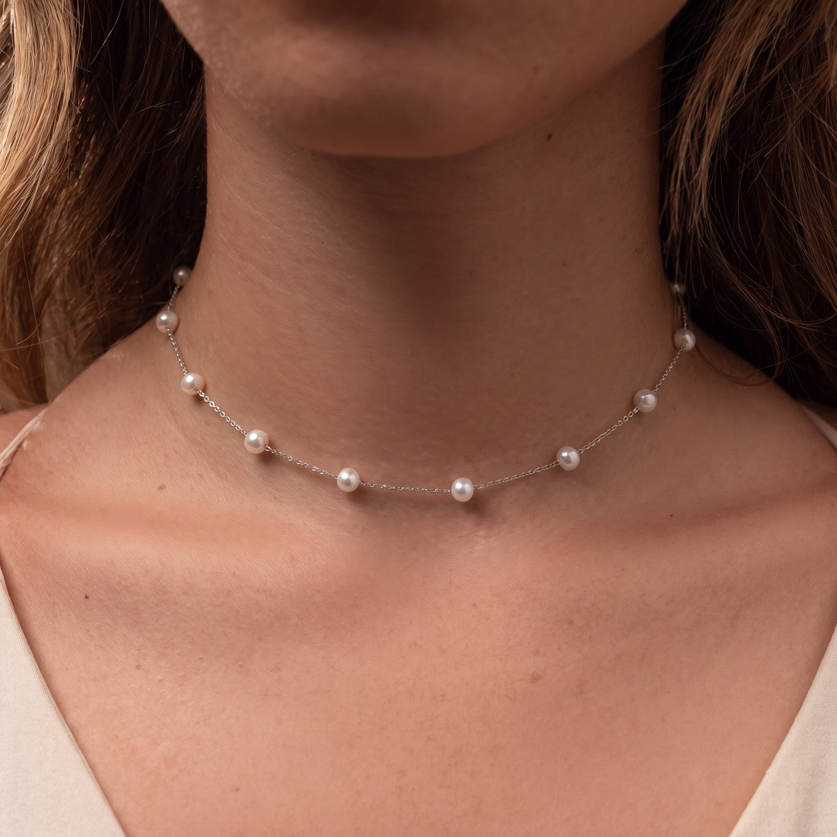 Pearl Station Necklace