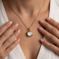 Aquarius Birthstone Necklace, Reversible