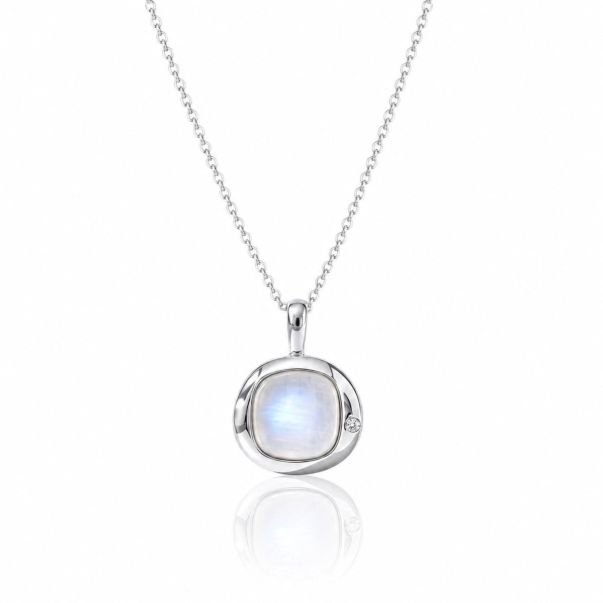 Cancer Birthstone Necklace, Reversible