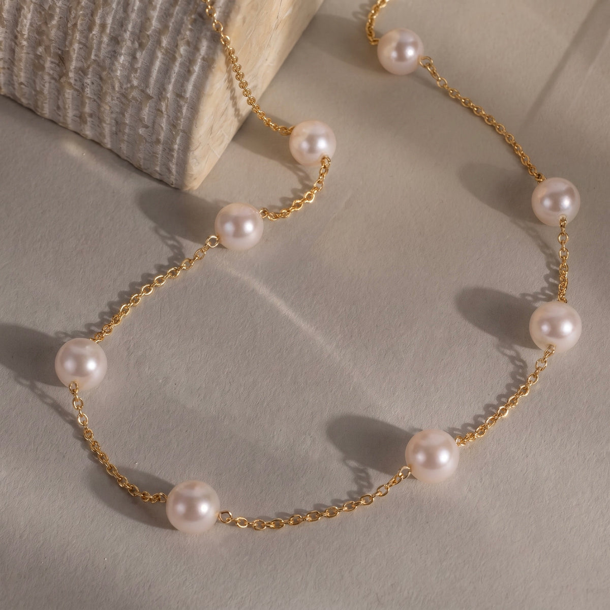 Pearl Station Necklace