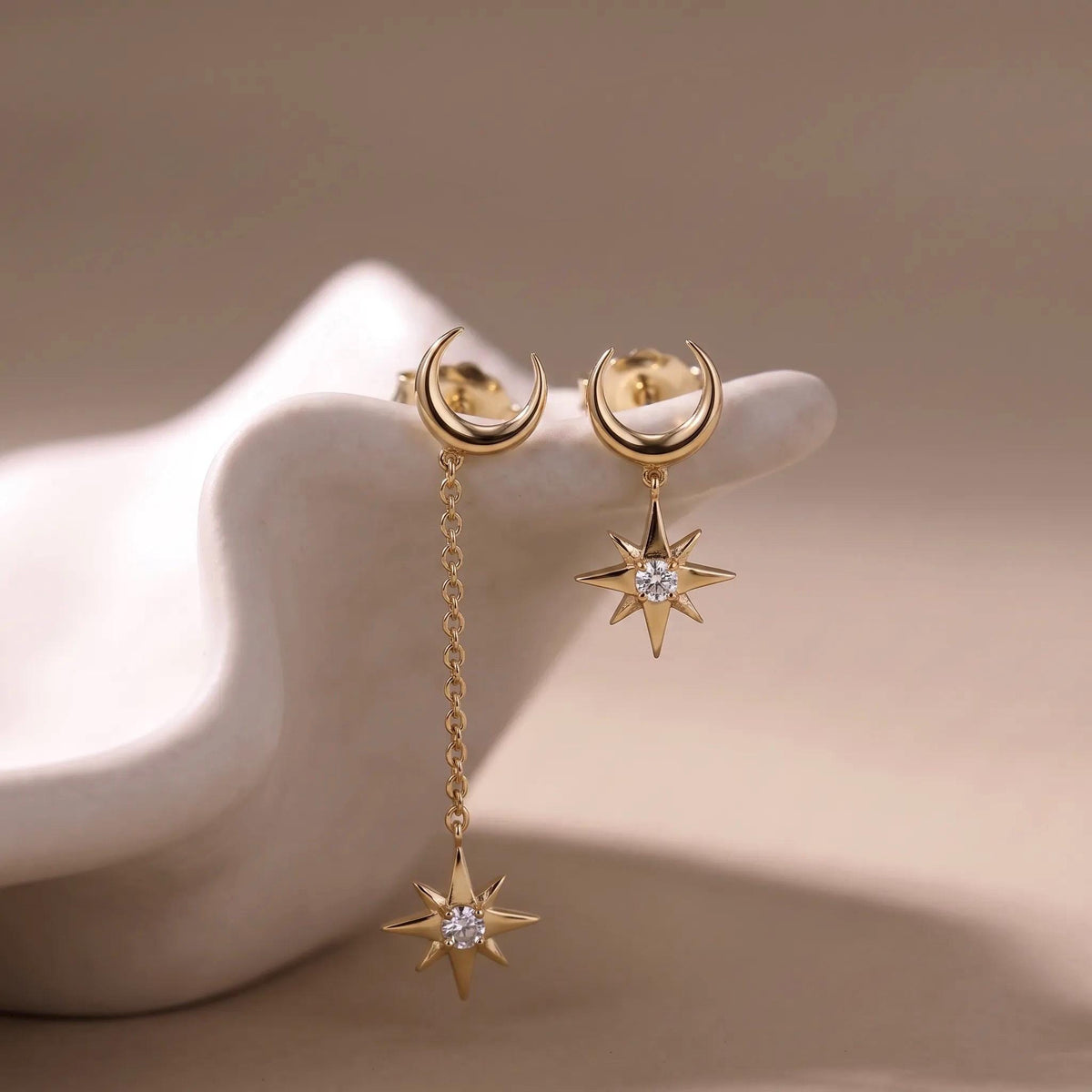 Moon & Star Mismatched Earrings