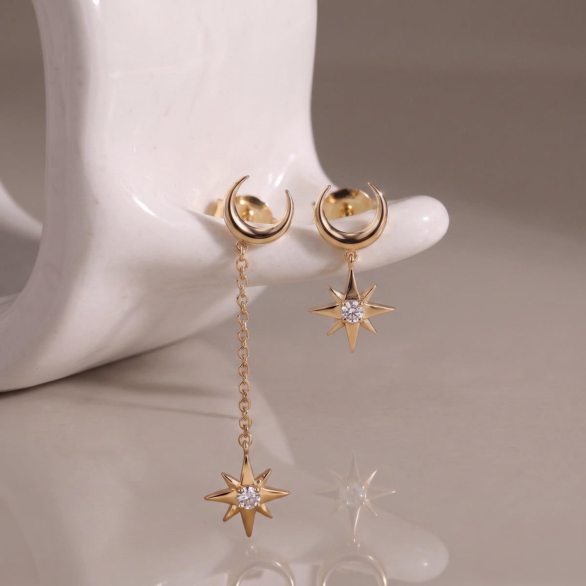 Moon & Star Mismatched Earrings