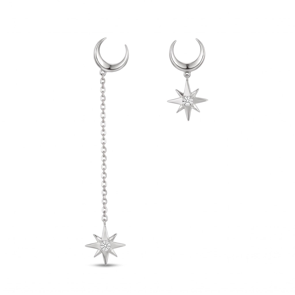 Moon & Star Mismatched Earrings