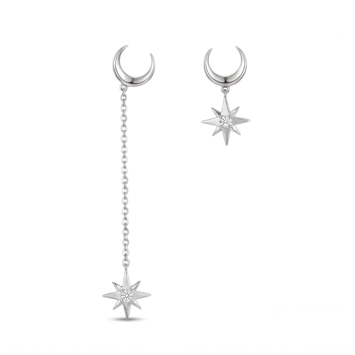 Moon & Star Mismatched Earrings