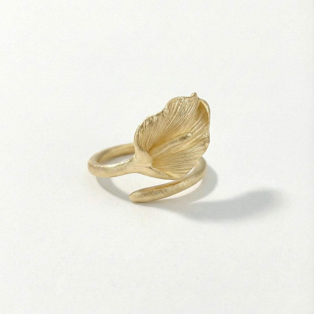 Matte Open Size Calla Lily Ring