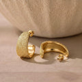 Ceramic Texture Half Hoop Earrings