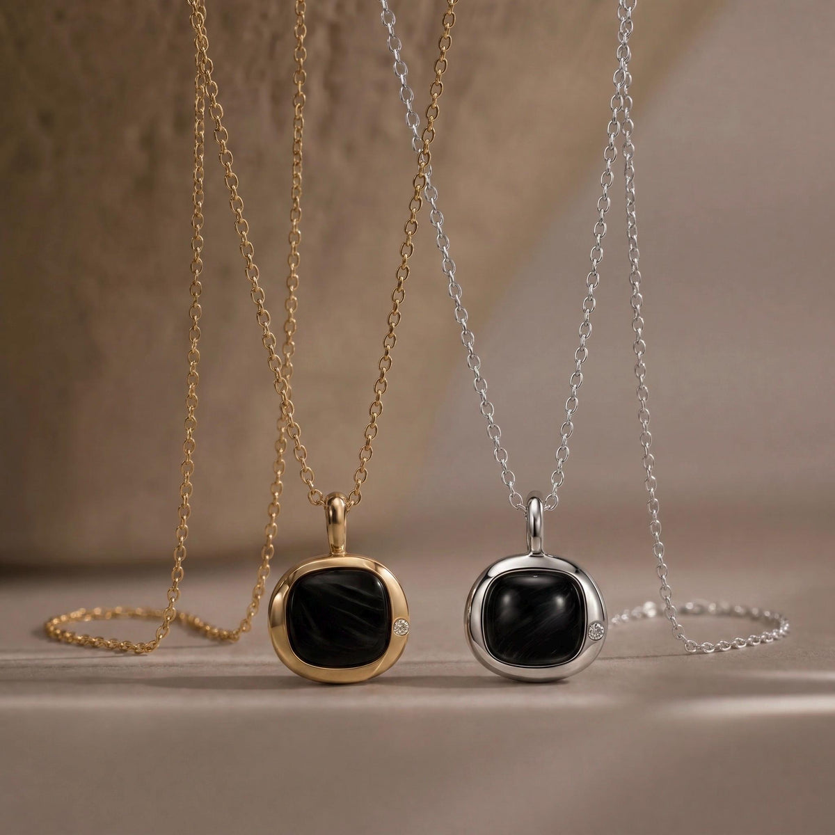 Capricorn Birthstone Necklace, Reversible