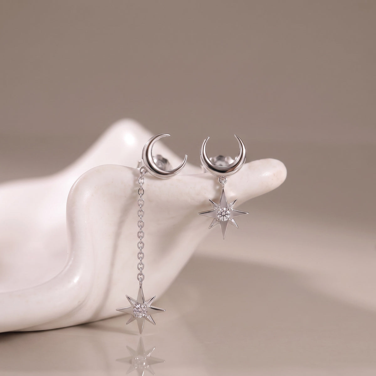 Moon & Star Mismatched Earrings