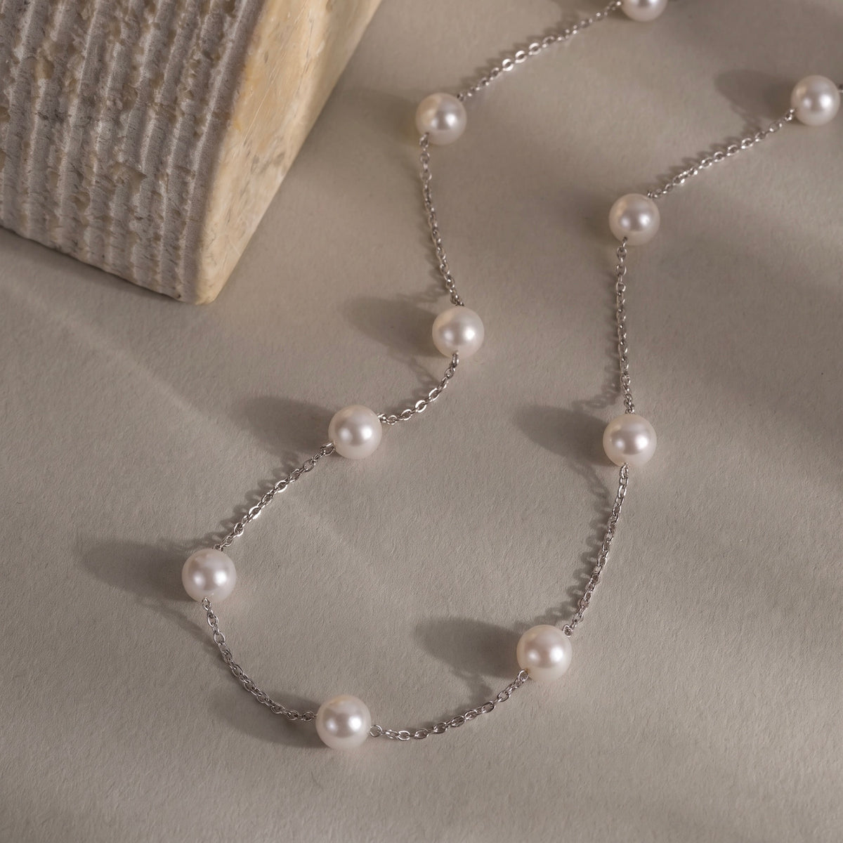 Pearl Station Necklace