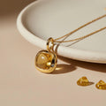 Gemini Birthstone Necklace, Reversible