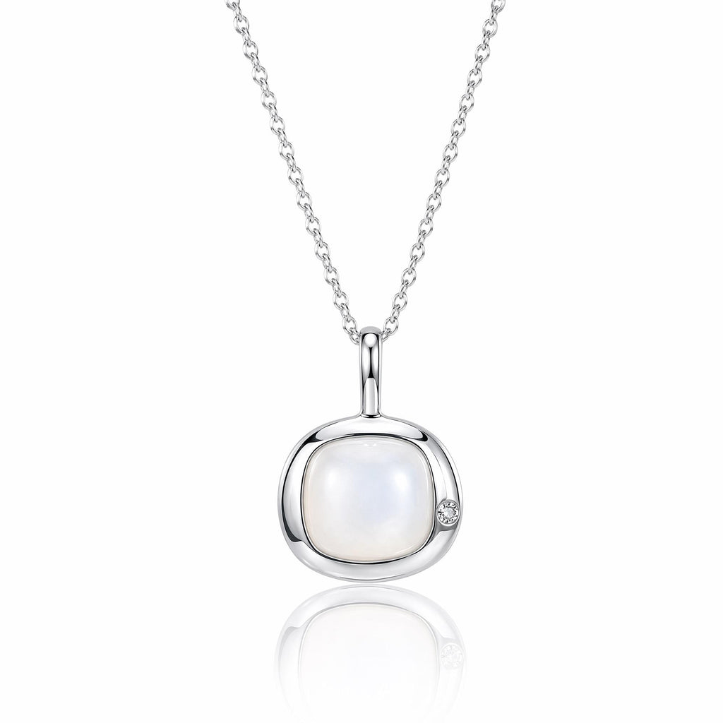 Aquarius Birthstone Necklace, Reversible