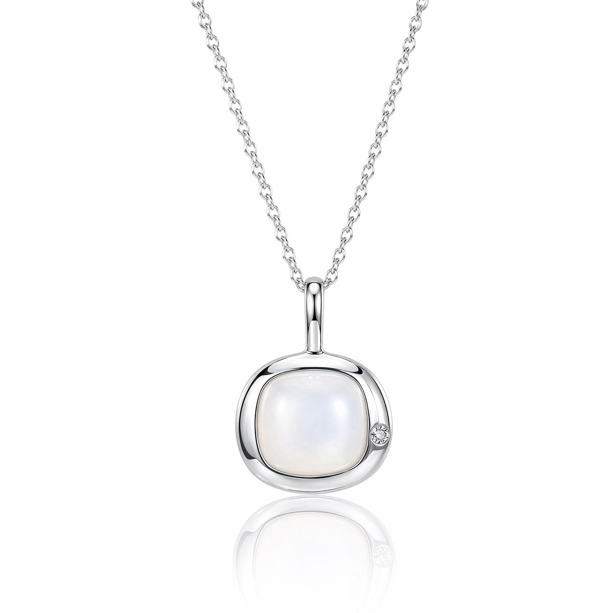 Aquarius Birthstone Necklace, Reversible