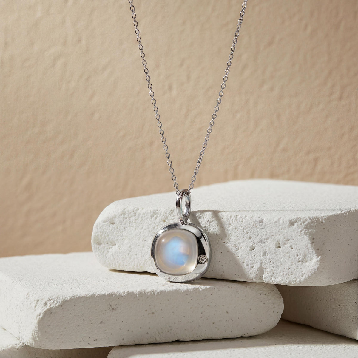 Cancer Birthstone Necklace, Reversible