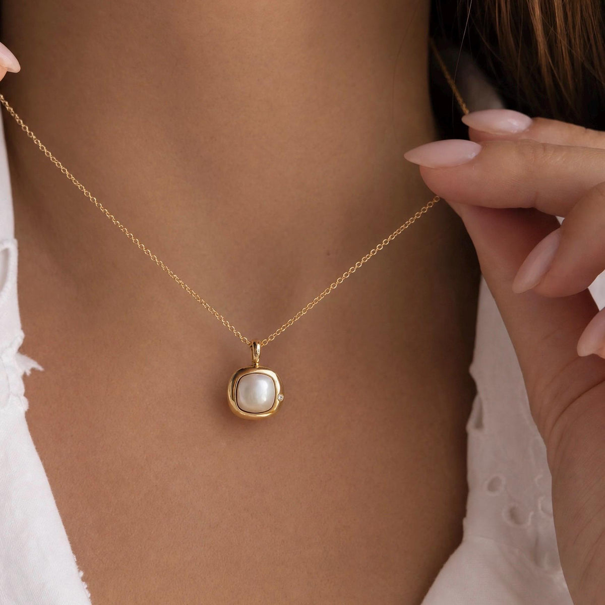 Aries Birthstone Necklace, Reversible