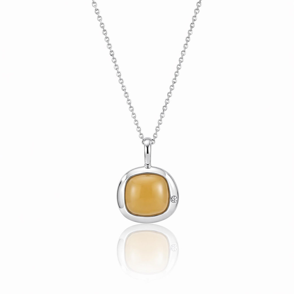 Gemini Birthstone Necklace, Reversible