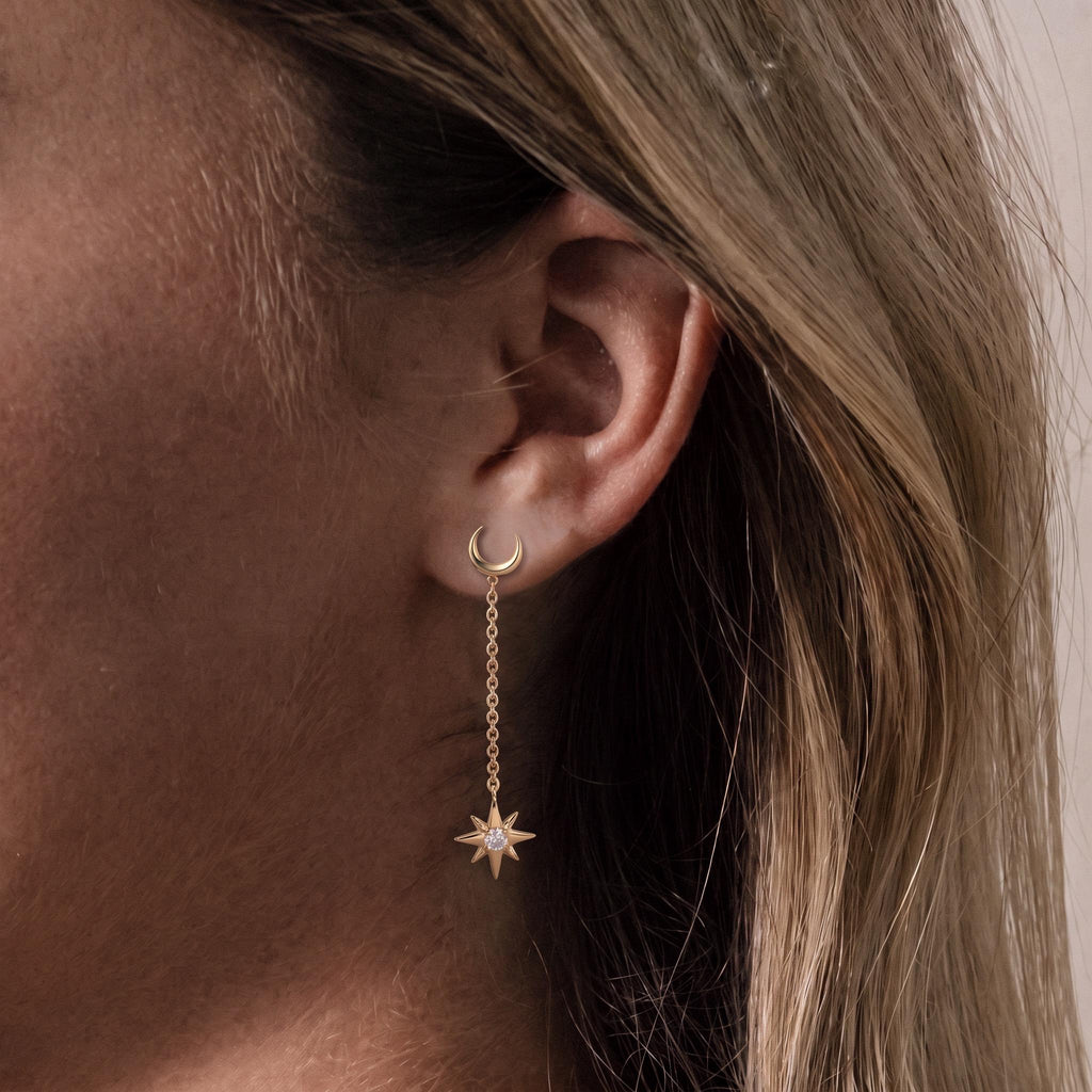 Moon & Star Mismatched Earrings