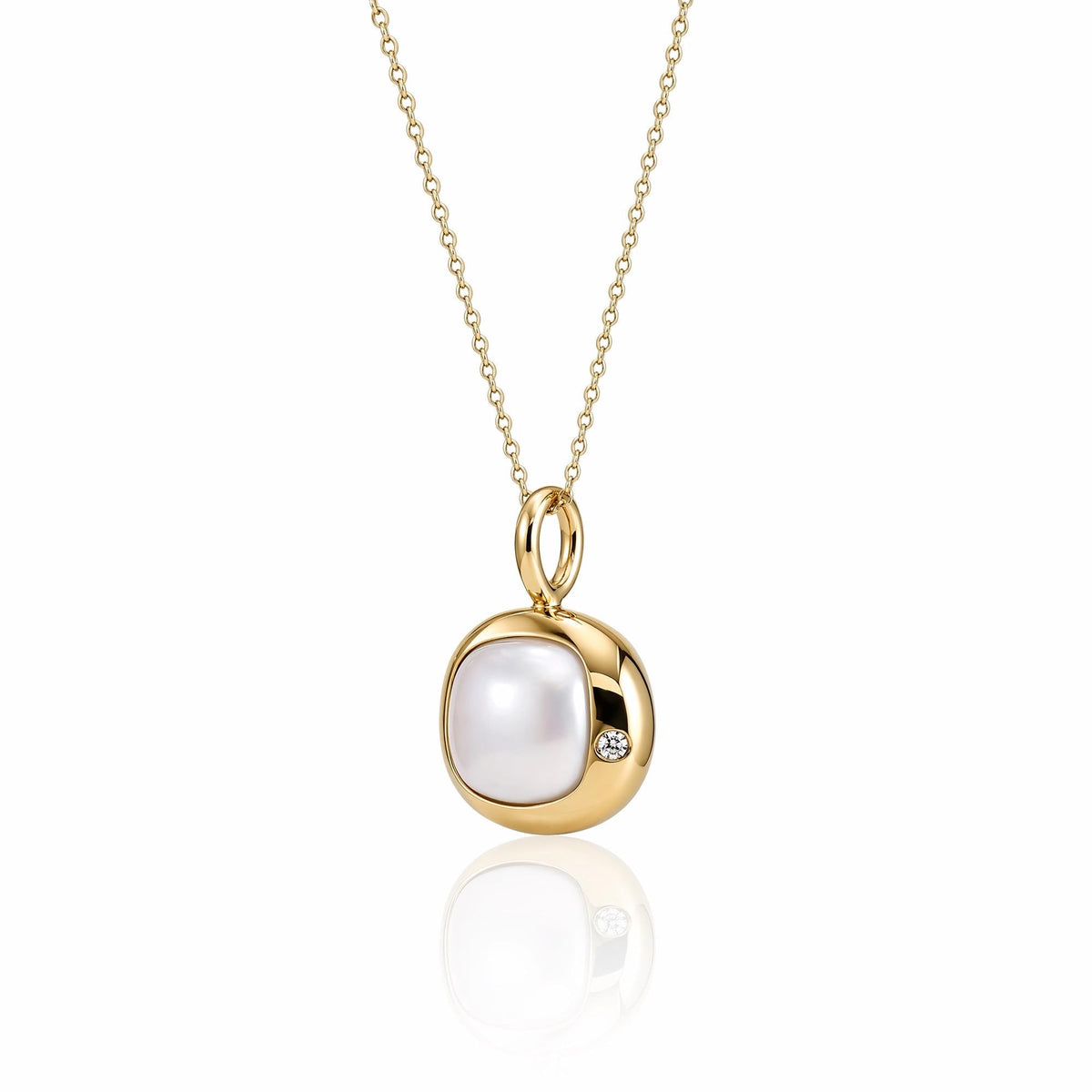 Aries Birthstone Necklace, Reversible