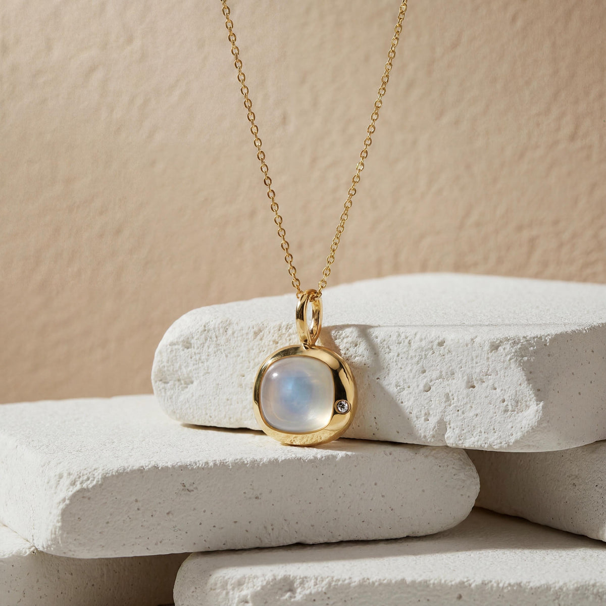 Cancer Birthstone Necklace, Reversible