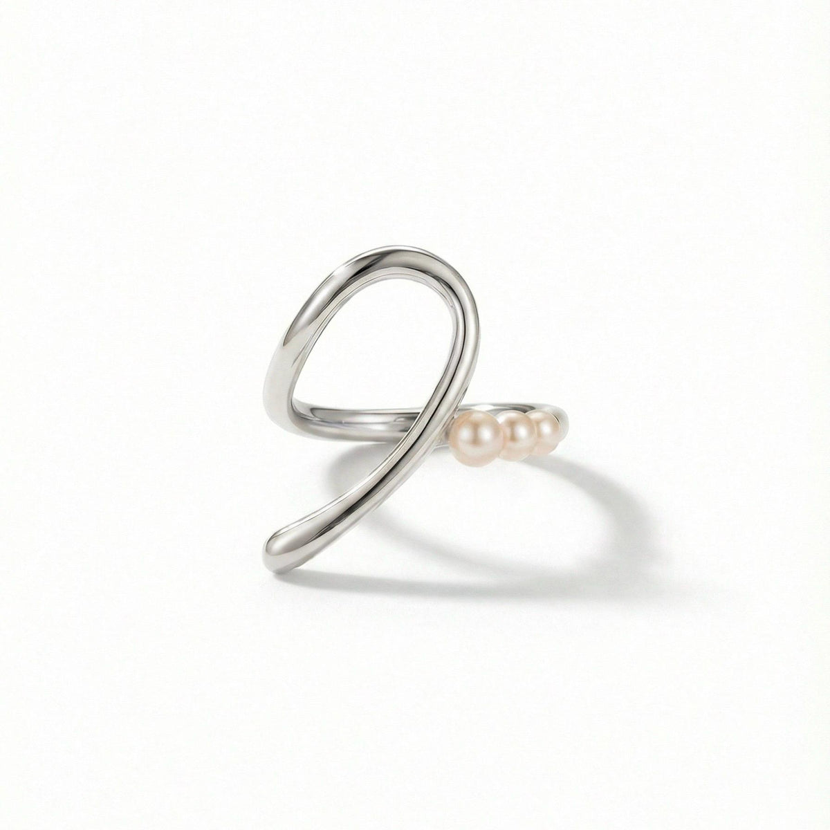 Heart Puzzle Ring Set for Couples, Matching Rings for Two, Moissanite Pearl Design, Adjustable Open Band, 18K Gold Vermeil, Gift for Her