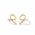 Heart Puzzle Ring Set for Couples, Matching Rings for Two, Moissanite Pearl Design, Adjustable Open Band, 18K Gold Vermeil, Gift for Her