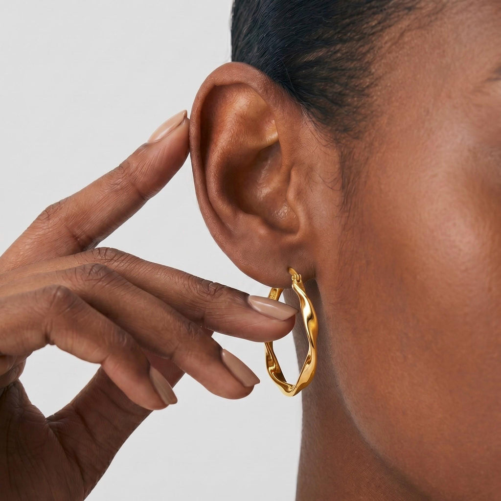 Twisted Rope Hoop Earrings, 18K Gold Vermeil or 925 Sterling Silver, Braided Textured Design, Dainty Everyday Hoops, Gift for Her