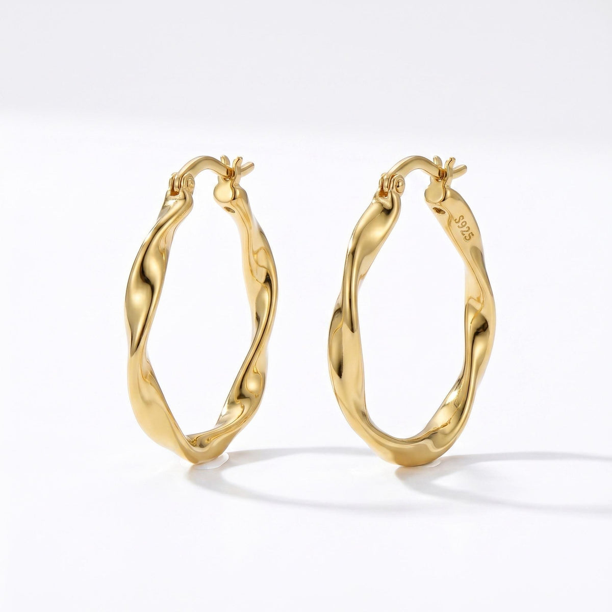 Twisted Rope Hoop Earrings, 18K Gold Vermeil or 925 Sterling Silver, Braided Textured Design, Dainty Everyday Hoops, Gift for Her