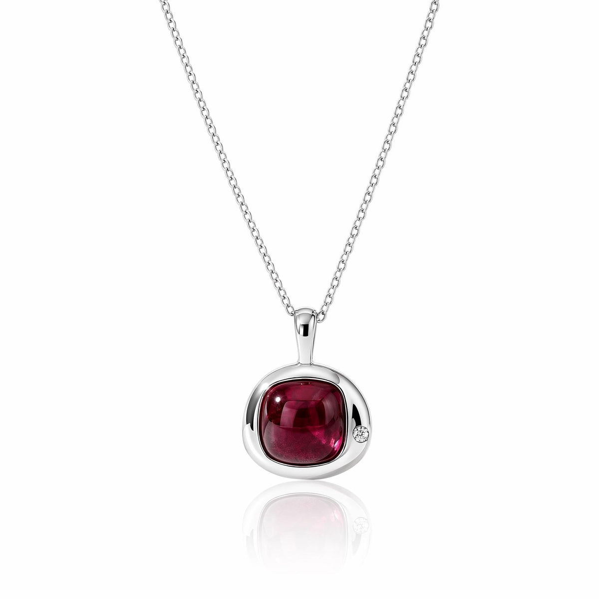 Red Garnet Birthstone Necklace, Reversible Scorpio Pendant, 18K Gold Vermeil or 925 Sterling Silver, October November Birthday Gift for Her