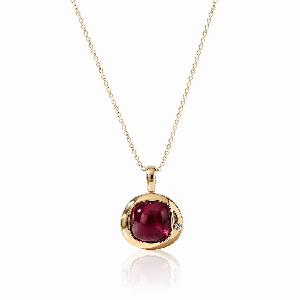 Red Garnet Birthstone Necklace, Reversible Scorpio Pendant, 18K Gold Vermeil or 925 Sterling Silver, October November Birthday Gift for Her
