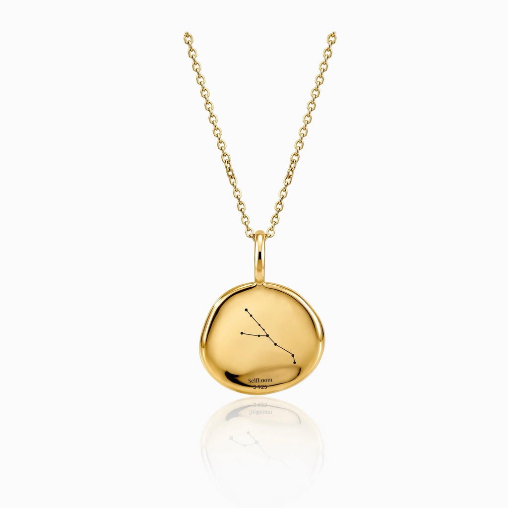 Taurus Birthstone Necklace, Reversible Green Agate Pendant, 18K Gold Vermeil or 925 Sterling Silver, April May Birthday Gift for Her