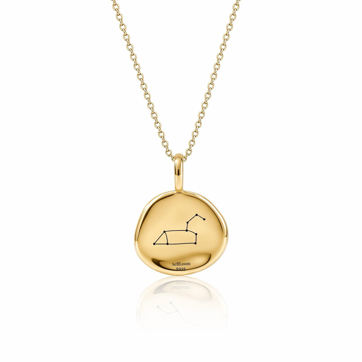 Leo Birthstone Necklace, Reversible Natural Tiger's Eye Pendant, 18K Gold Vermeil or 925 Sterling Silver, July August Birthday Gift for Her
