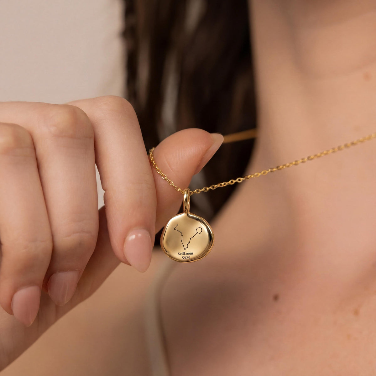 Pisces Birthstone Necklace, Reversible Aquamarine Pendant, 18K Gold Vermeil or 925 Sterling Silver, February March Birthday Gift for Her