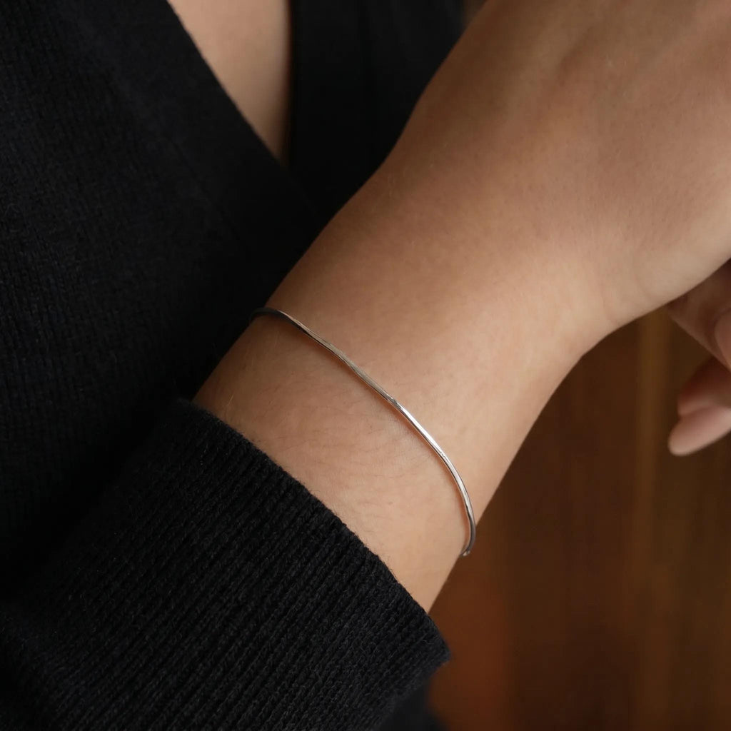 Herringbone Bracelet, 18K Gold Vermeil or 925 Sterling Silver, Dainty Flat Chain Bracelet, Minimalist Layering Bracelet, Gift for Her