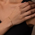 Herringbone Bracelet, 18K Gold Vermeil or 925 Sterling Silver, Dainty Flat Chain Bracelet, Minimalist Layering Bracelet, Gift for Her