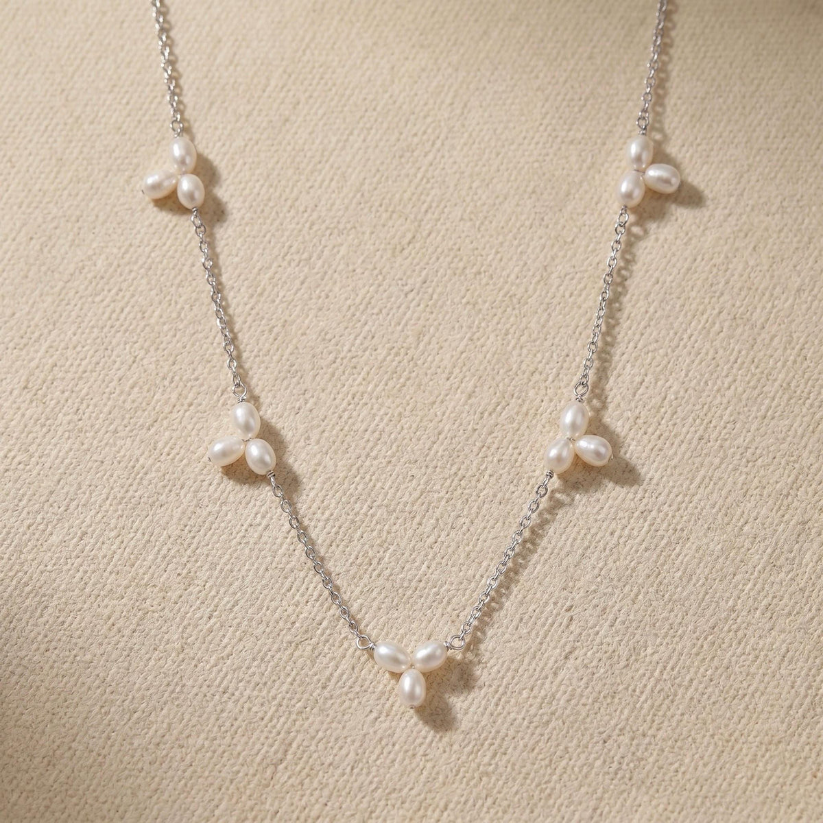 Freshwater Pearl Necklace, Handcrafted Pearl Cluster Design, 18K Gold Vermeil, Bridal Bridesmaid Jewelry, Mother's Day Gift for Her