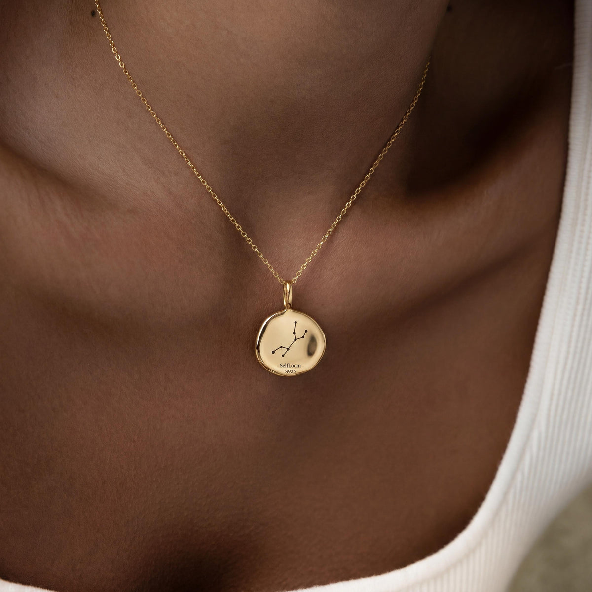 Virgo Birthstone Necklace, Reversible Peridot Pendant, 18K Gold Vermeil or 925 Sterling Silver, August September Birthday Gift for Her
