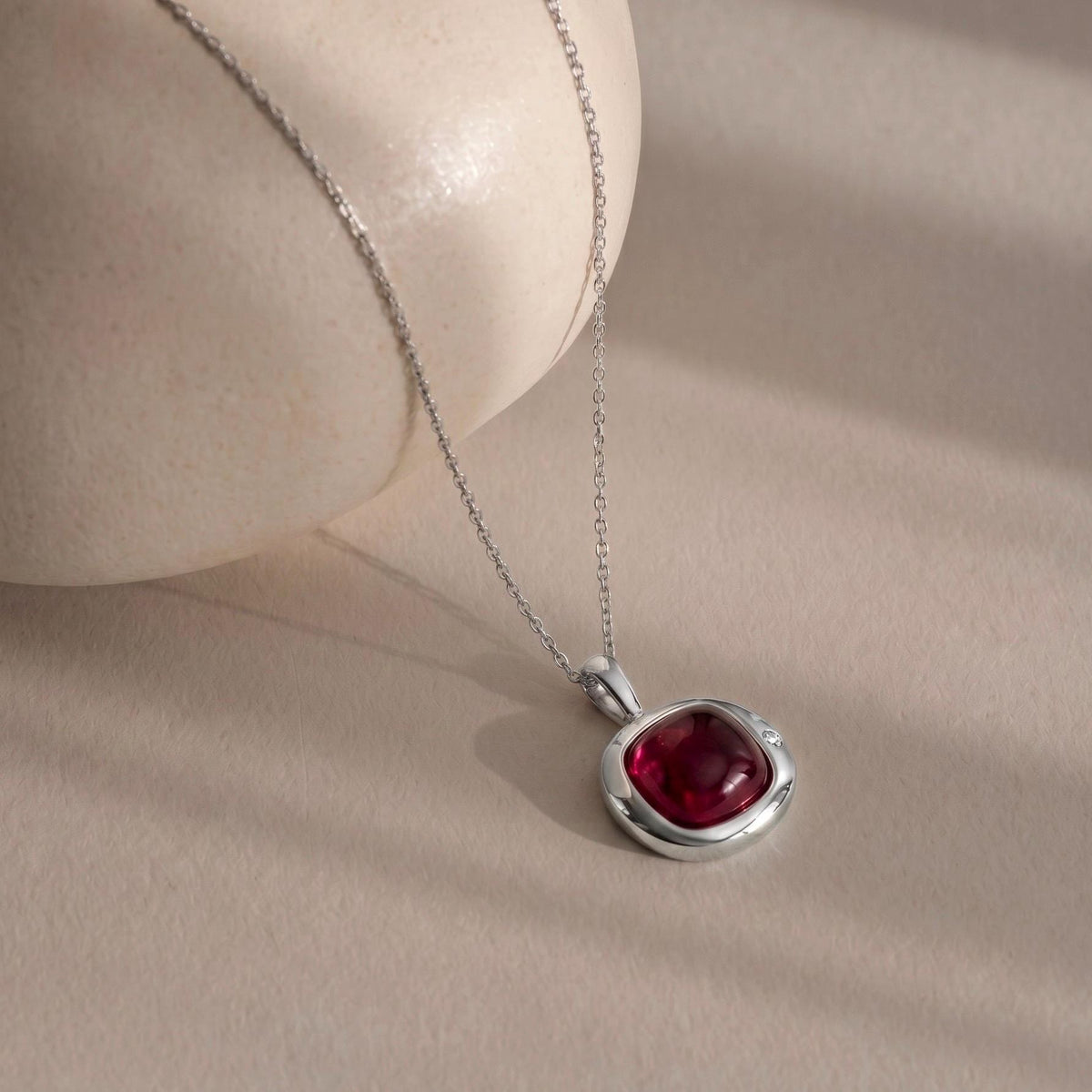 Red Garnet Birthstone Necklace, Reversible Scorpio Pendant, 18K Gold Vermeil or 925 Sterling Silver, October November Birthday Gift for Her