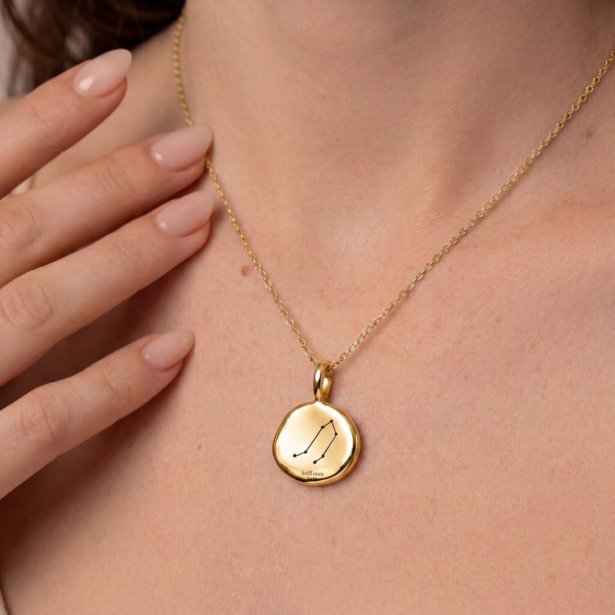 Libra Birthstone Necklace, Reversible Natural Opal Pendant, 18K Gold Vermeil or 925 Sterling Silver, September October Birthday Gift for Her