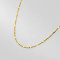 Station Necklace 18K Gold Vermeil, Dainty Curb Chain Necklace, Layering Necklace Gold Silver, Gift for Her