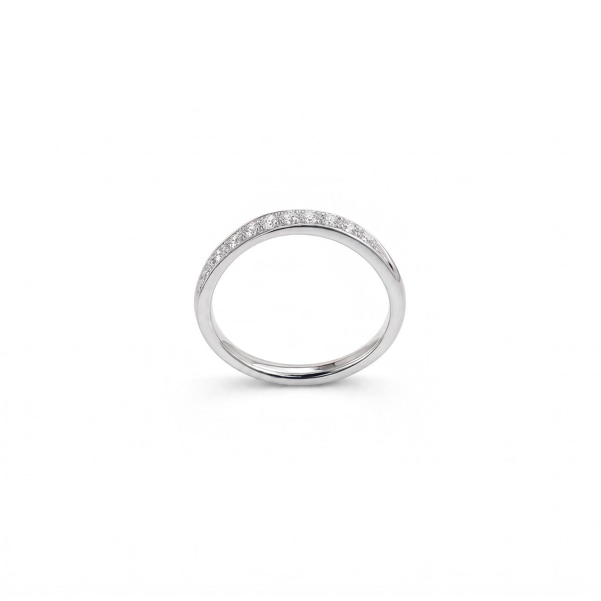 Twisted Pave Ring, Moissanite Diamond Alternative, 18K Gold Vermeil or 925 Sterling Silver, Stackable Wedding Band, Gift for Her
