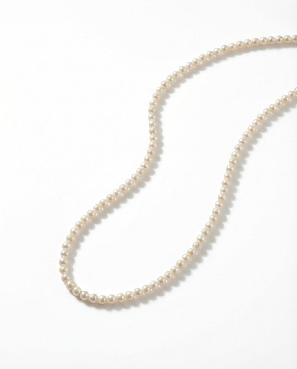 Freshwater Pearl Necklace, 4mm Round Pearl Beaded Choker, 925 Sterling Silver, Dainty Layering Necklace, Gift for Her