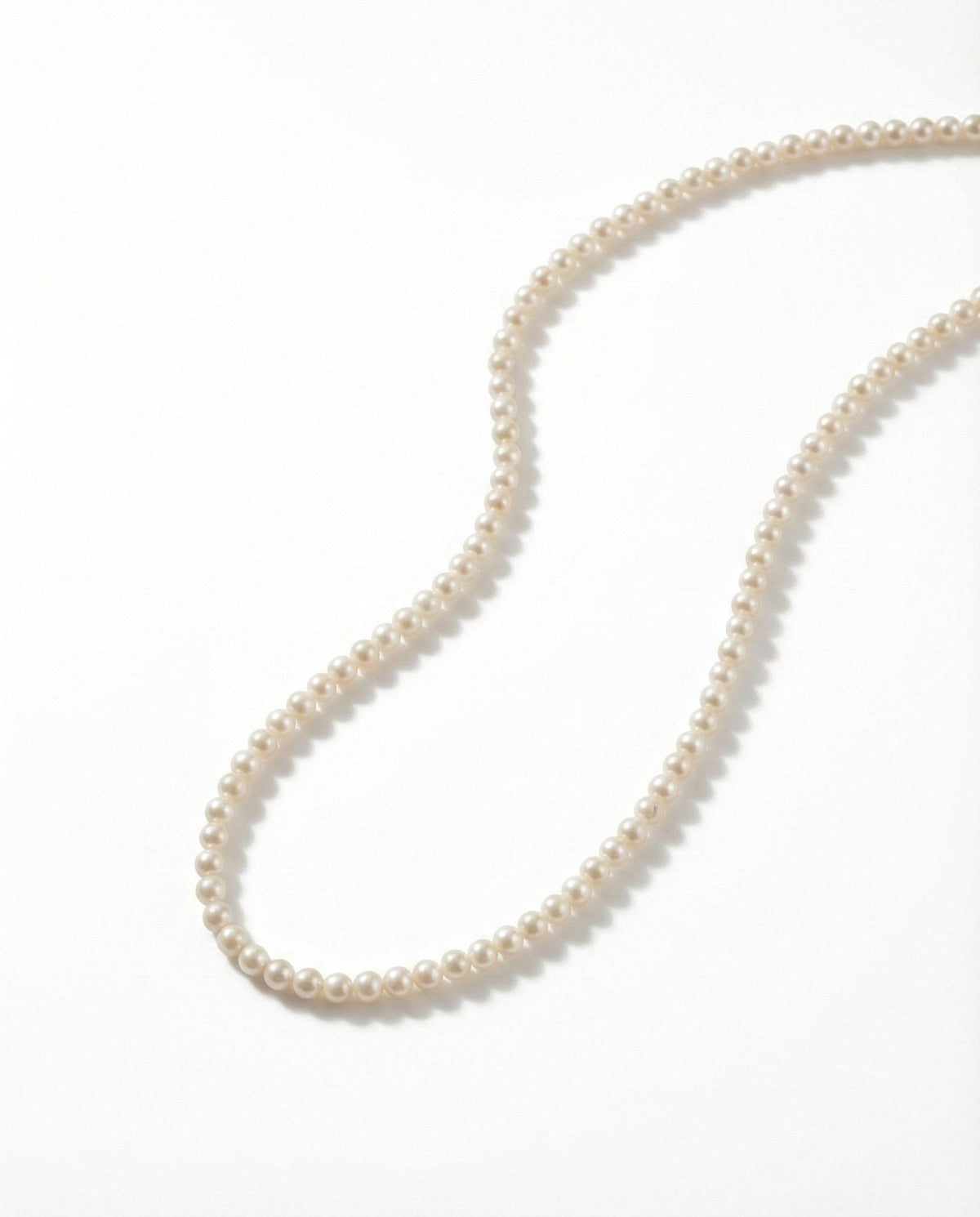 Freshwater Pearl Necklace, 4mm Round Pearl Beaded Choker, 925 Sterling Silver, Dainty Layering Necklace, Gift for Her